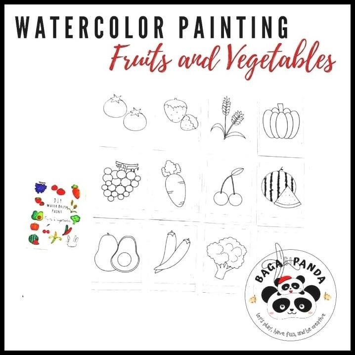 

GRATIS ONGKIR FRUITS & VEGETABLE WATERCOLOR SET / KARTU MEWARNA 12 BUAH / SAYURAN !!!