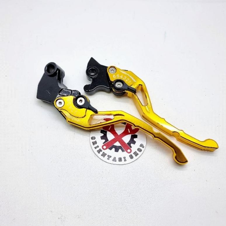 BR - Handle sisik stelan cnc vixion rx king + handgrip carbon + selang rem depan 95cm + kleman selan