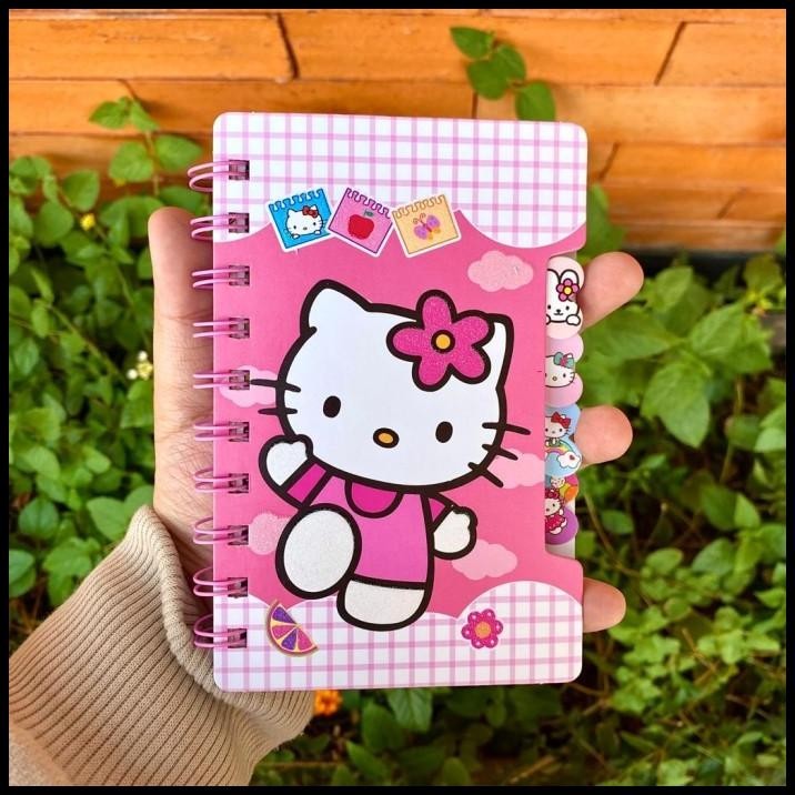 

BEST DEAL NOTEBOOK MINI HELLO KITTY BUKU RING A6 ISI 80 LEMBAR AGENDA KECIL !!!!