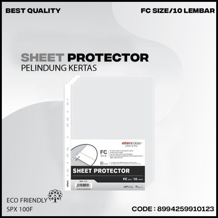 

TERBARU SHEET PROTECTOR FC PELINDUNG KERTAS BINDER MAP PLASTIK ECO ISI 10 !