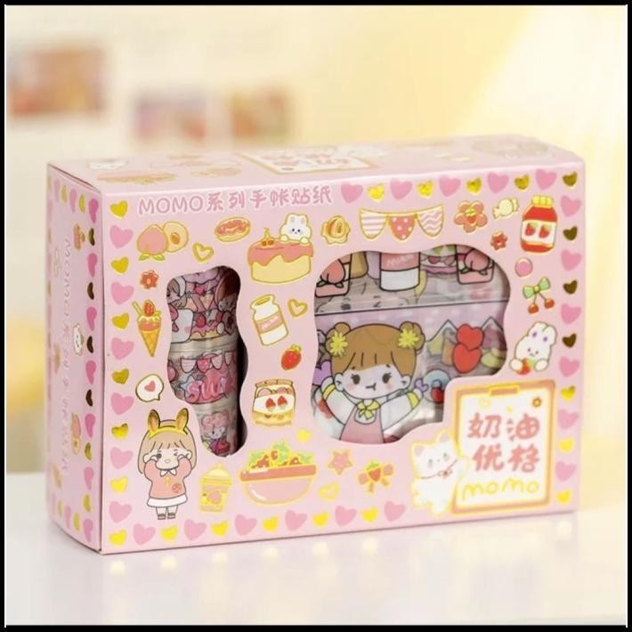 

HOT DEAL STIKER MOMO ROLL WASHI TAPE PER BOX