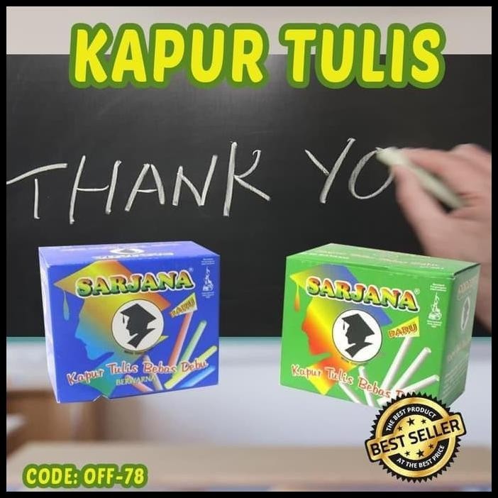 

GRATIS ONGKIR BARU BLACKBOARD CHALK - KAPUR TULIS PUTIH DAN WARNA ISI 50 BATANG !!!!!!!