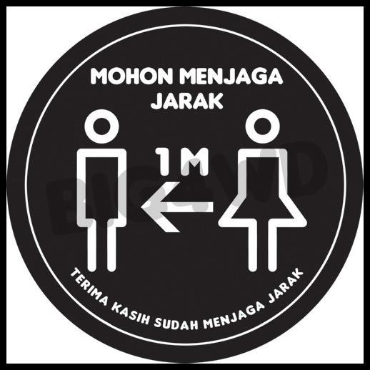 

DISKON STICKER MOHON MENJAGA JARAK 1M STIKER JARAK DIAMETER 20 CM !!