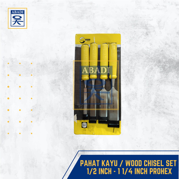 

Kualitas terbaik] PAHAT KAYU / WOOD CHISEL SET 1/2 INCH - 1 1/4 INCH PROHEX