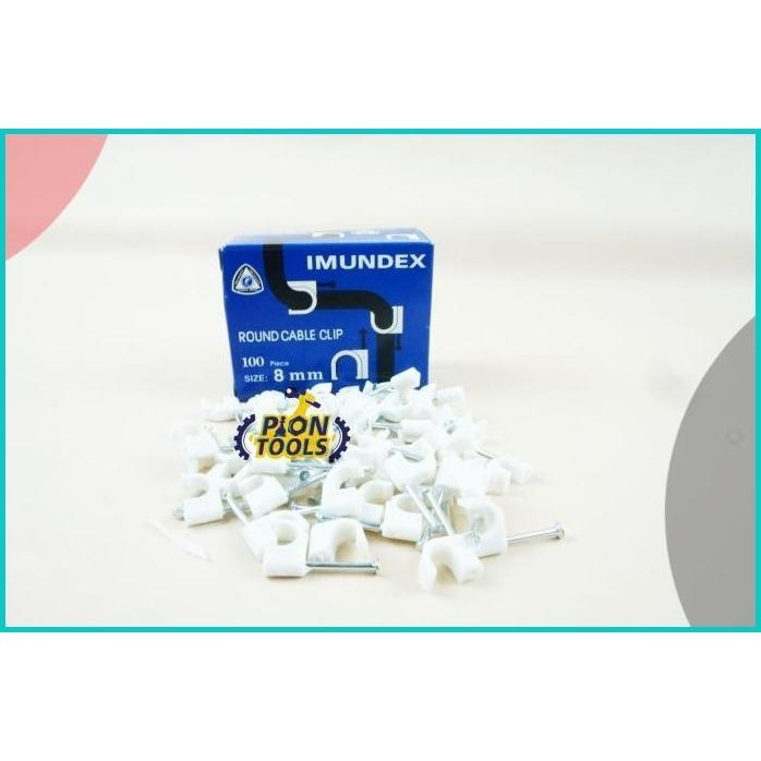 

Imundex klem kabel 8 mm per kotak isi 100pc Klip kabel round cable cli