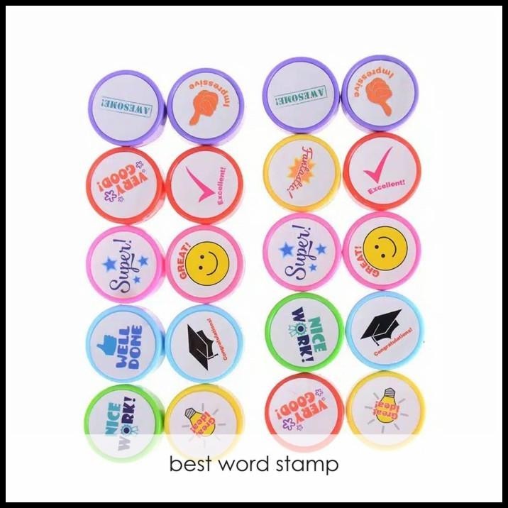 

BEST DEAL BEST WORD STAMP ISI 10PCS - STAMP ANAK STEMPEL !!!!!!!