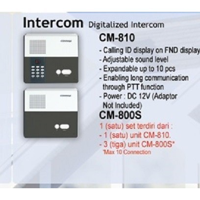 Komponen Telepon Intercom - Commax - Intercom 810+800S