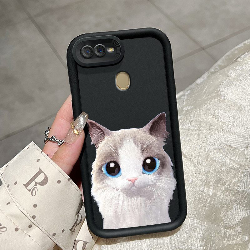 Casing Hp OPPO A7 OPPO A5s OPPO A12 OPPO A12S A11k Case silikon kasingg HP pola Kucing jelek casing 