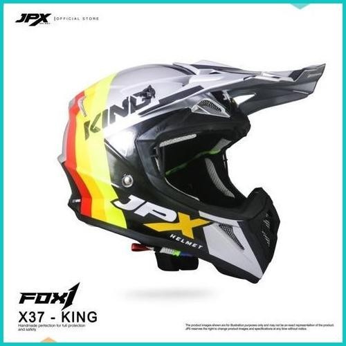 Helm JPX FOX1 FULL FACE X37 KING SILVER RED 13m4yZ4 tools n parts