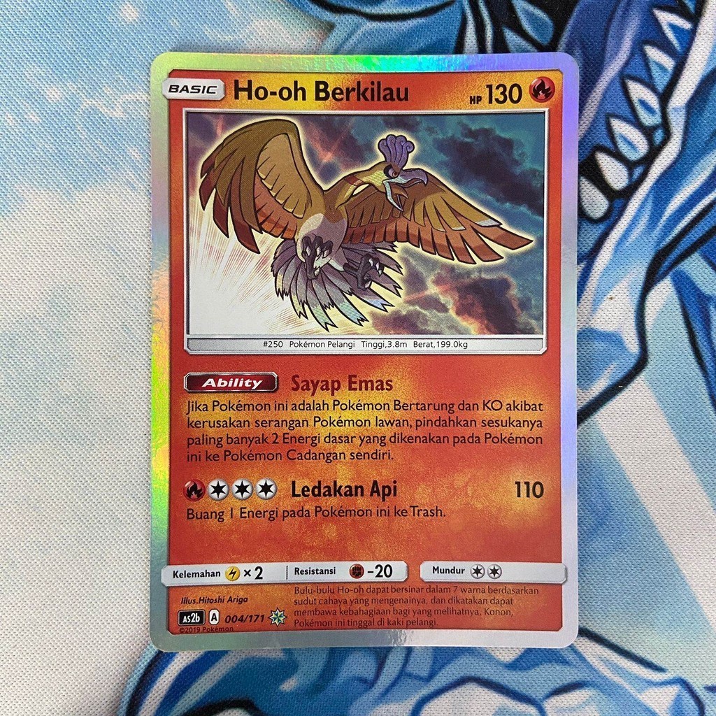 pokemon Indonesia ho oh berkilau AS2b S original