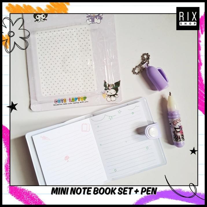 

BEST DEAL MINI NOTE BOOK SET SANRIO 2IN1 WITH PEN + CLIP POCKET SIZE !