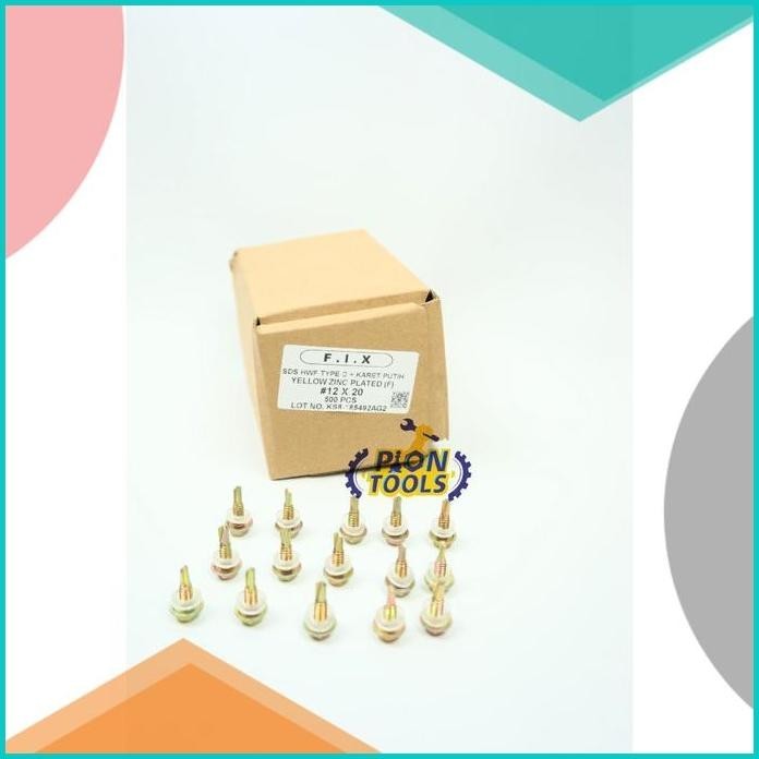 Fix SDS Kuning Karet 12 X 20 Drilling Screw 13m4yZ4 suku cadang