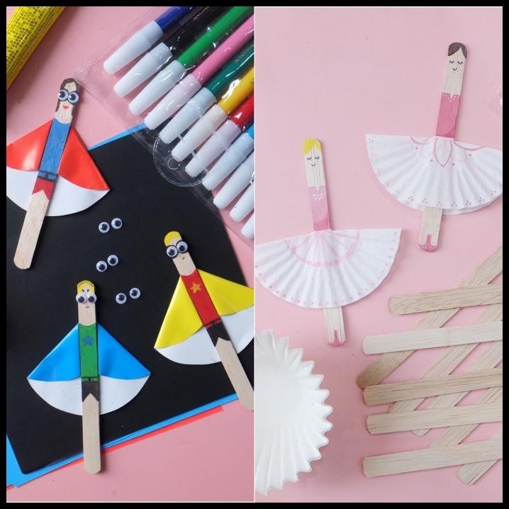 

HOT DEAL BALLERINA AND SUPER HERO STICK ART SET
