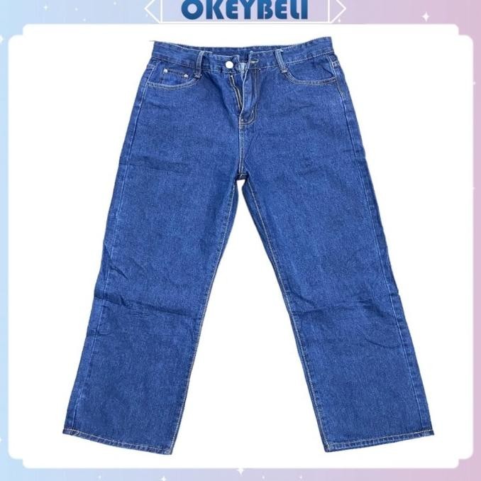 Okey Beli Cpg1033 Celana Panjang Jeans Denim Wanita Highwaist Kulot Yalilava
