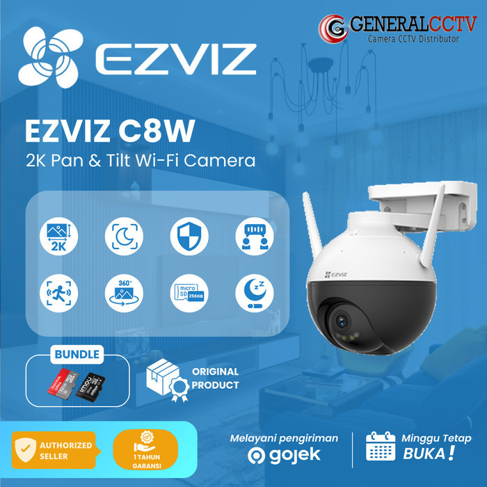 Ezviz C8W 4Mp 2K Plus Pan & Tilt Wi-Fi Outdoor Camera / Original Ezviz