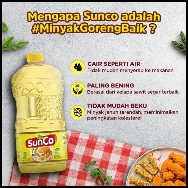 

TERBARU MINYAK GORENG SUNCO 2 LITER PRODUK MINYAK GORENG TERBAIK REFILL HALAL !!!