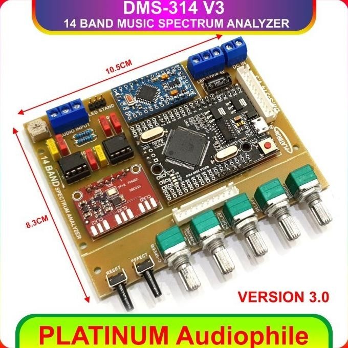 Baru Code Spectrum Analyzer Modul Dms-314 V3 14 Band Music Analyzer