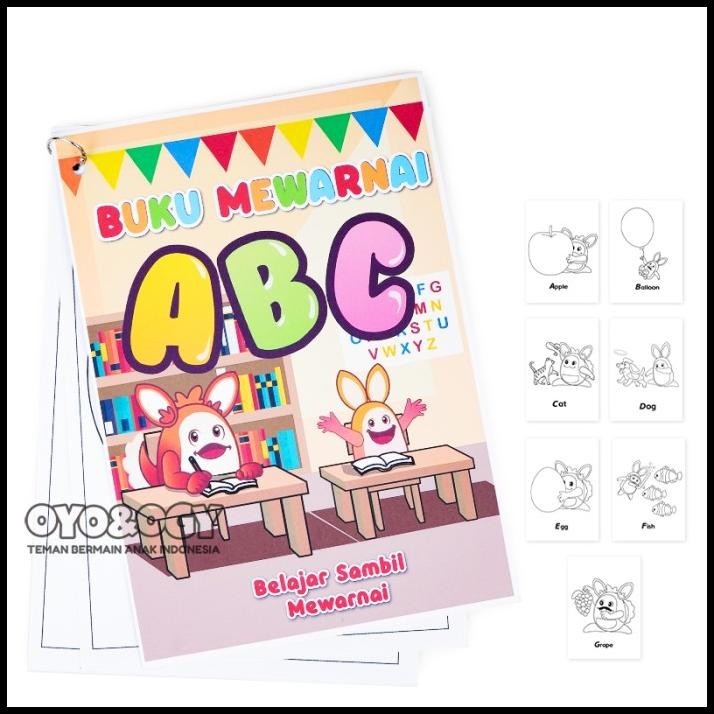 

TERMURAH MAINAN ANAK EDUKASI BUKU MEWARNAI GAMBAR ABC OYO OGY COLORING PAPER A4 !!!!!!!