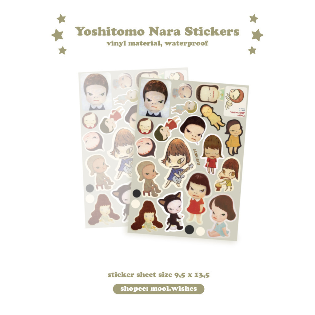 

Sticker Yoshitomo Nara Sheet Deco Handphone Laptop Journaling Penpal