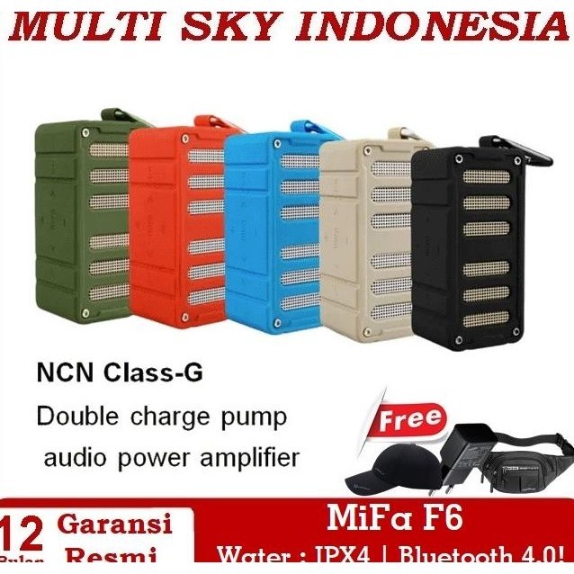 Baru Mifa F6 Speaker Wireless Bluetooth Super Bass Nfc Ipx4 Dsp Hifi Audio