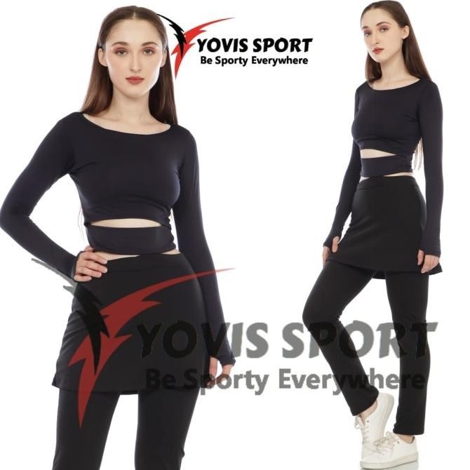 celana rok wanita / celana senam / celana aerobik / hitam