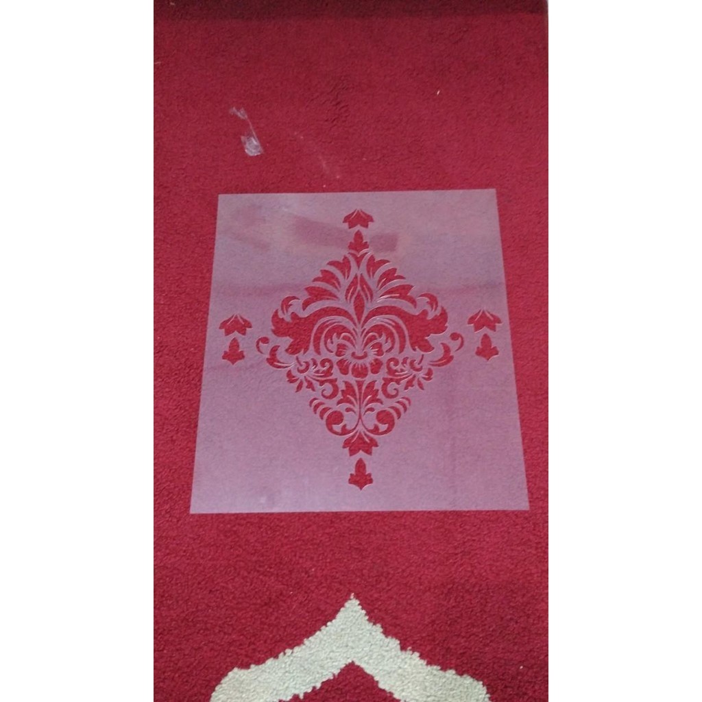 

Stencil Dinding, Wall Stencil, Flower Stencil Motif 15