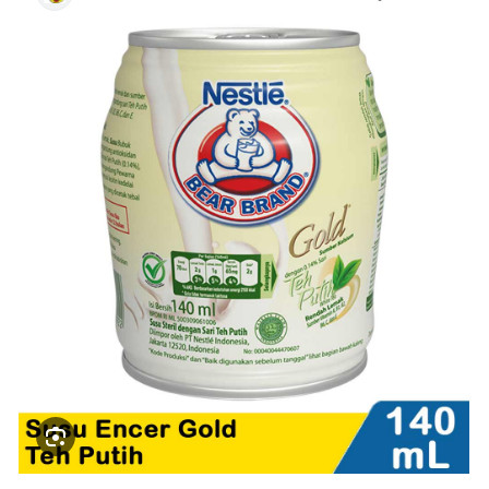 

Nestle Bear Brand Teh Putih Susu Steril Original