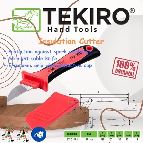 

Tekiro Pisau Listrik 17Mm Insulation Cutter Tahan Lama Aman Digunakan