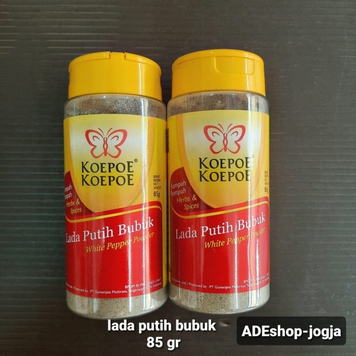

Ready oke] lada putih bubuk 85 gr koepoe kupu