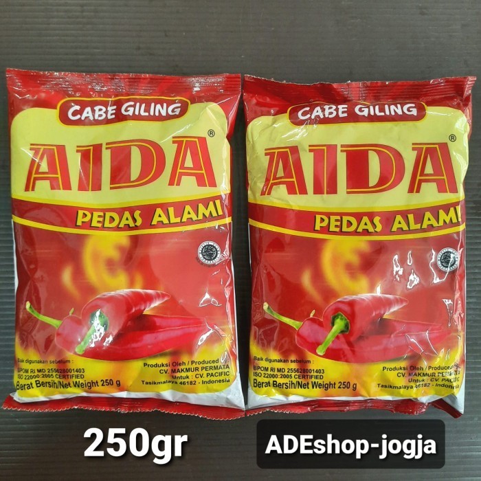

monggo] cabe giling bubuk aida 250 gr pedas alami tabur