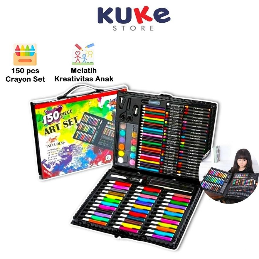 

LNB-1217 KUKE ART SET 150 & 208 PCS CRAYON KRAYON FULL SET 150 & 208 PCS PERALATAN GAMBAR LUKIS PENSIL WARNA 1 SET COLOURING PENSIL Terlaris
