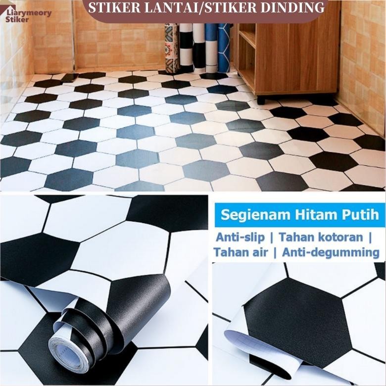 NEW - Stiker Lantai Kamar Mandi Tahan Air PVC Walpaper Dinding Dekorasi Kamar Mandi Self-Adhesive 2 
