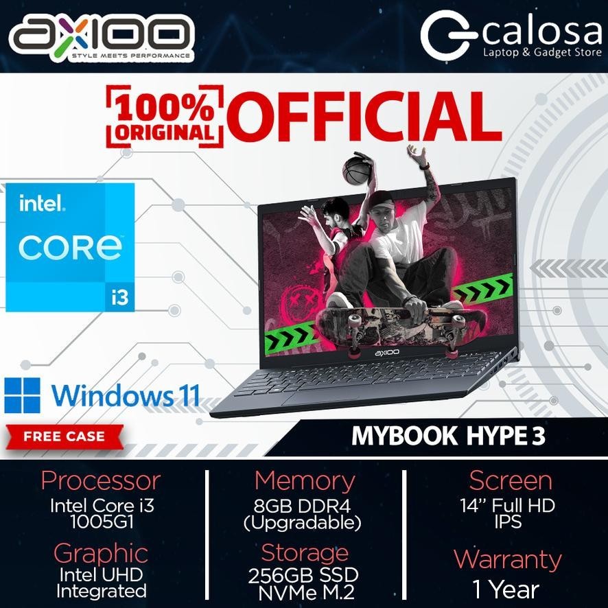 YANG BARUUU NOTEBOOK / LAPTOP AXIOO MYBOOK HYPE 3 / HYPE 5 INTEL CORE I3 1005G1 / I5 1035G4 RAM 8GB 
