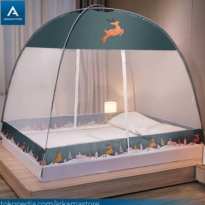 kelambu nyamuk tenda jumbo jaring anti nyamuk kasur tidur 180 x 200 cm
