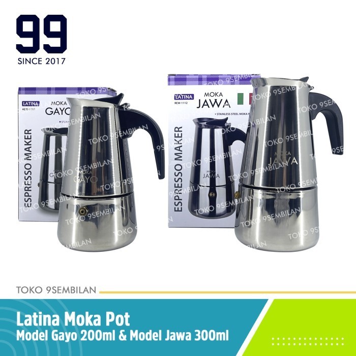 Latina Rew-1112 Moka Jawa - Mokapot 300Ml - Moka Pot 6 Cup 300 Ml