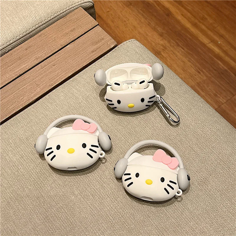 MINISO 3D Cartoon Hello Kitty Earphone Cover For Apple AirPods 1 2 3 Generation Airpods Pro Wireless