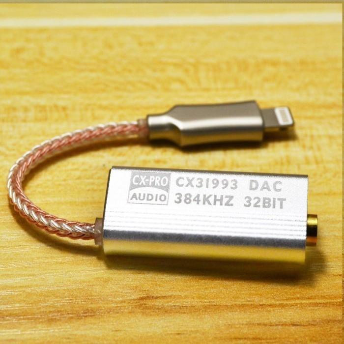 Premium Converter Lightning To 3.5Mm Jack Audio Dac Adapter Iphone