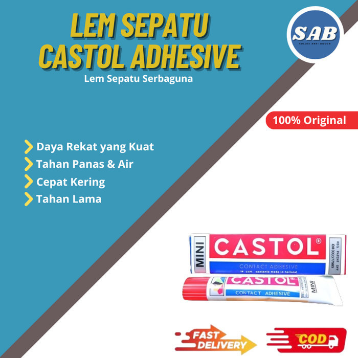 

Lem Kuning Serba Guna Castol Contact Adhesive Reparasi Sepatu & Tas