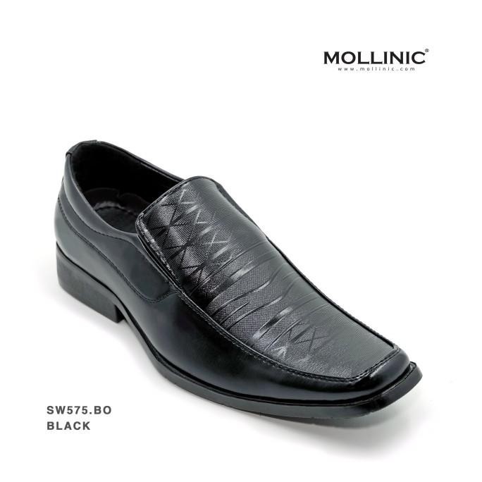 MOLLINIC SW.575 Sepatu Pantofel Kerja Pria Men Formal Shoes BLACK