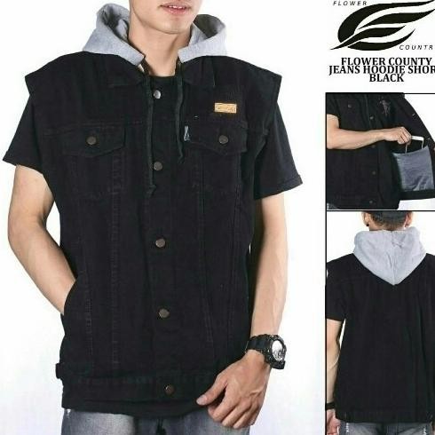 Jaket Rompi Hoodie / Jaket Jeans / Flower country / Rompi Pria Terlari