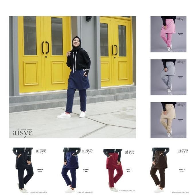 Celana rok sepeda wanita olahraga jogging zumba senam muslimah Harra