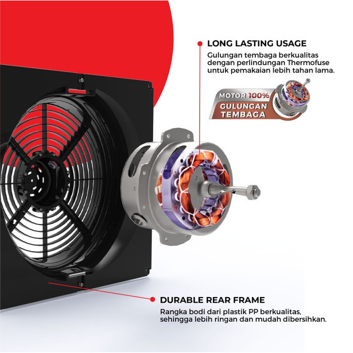 Maspion Exhaust Fan Hexos Plafon Cef-25 Cef 25 10 Inch