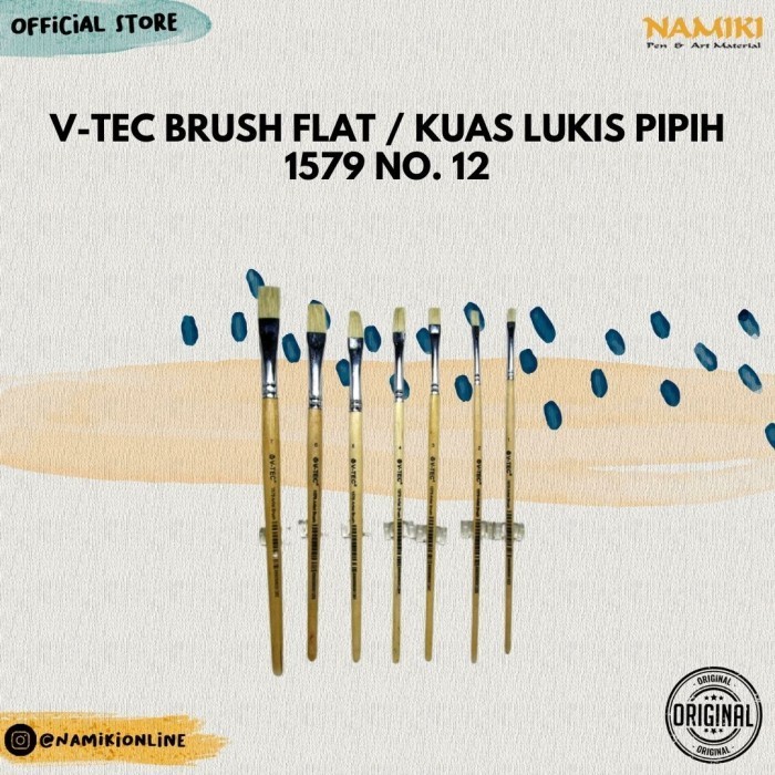 

V-tec Brush Flat / Kuas Lukis Pipih 1579 no. 12