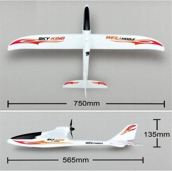 Wltoys Rc Pesawat F959S Sky King 3Ch 2.4Ghz Remote Control