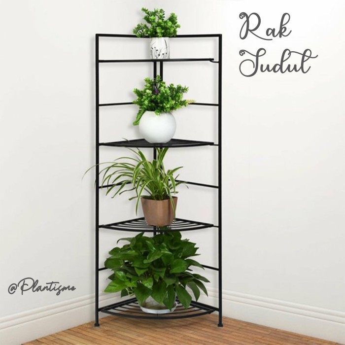 Rak Sudut Multifungsi Rak Pot Tanaman Hias Bunga Besi Dinding Tembok