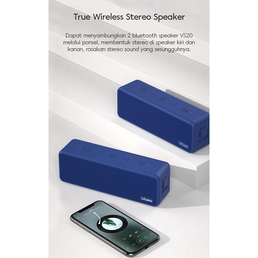 Vivan Vs20 Wireless Bluetooth Speaker Ultra Bass 20W Waterproof Ipx7 Fagenor