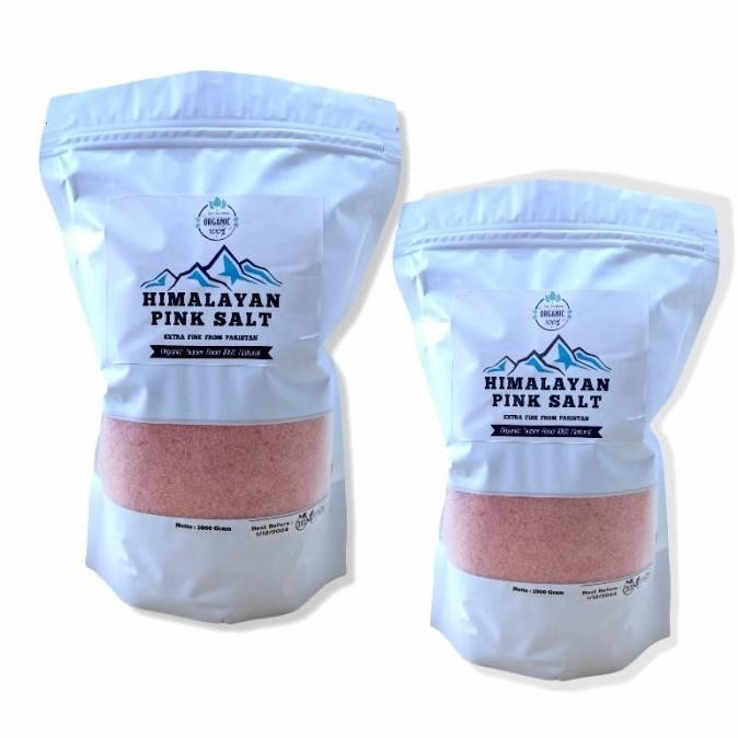 

Garam Himalaya Pink Salt Organic//Original Premium Asli 1kg Non GMO