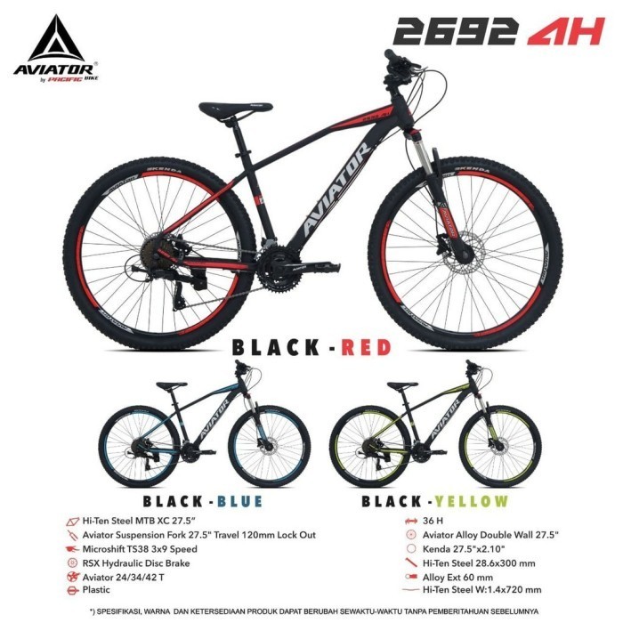 SEPEDA GUNUNG MTB 27.5 AVIATOR 2692 AH