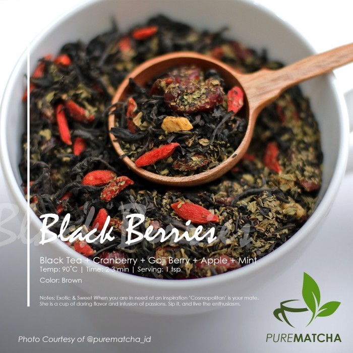 

Artisan Cafe Tea Black Tea Cranberry Goji Berry Mint Teh 100Gr