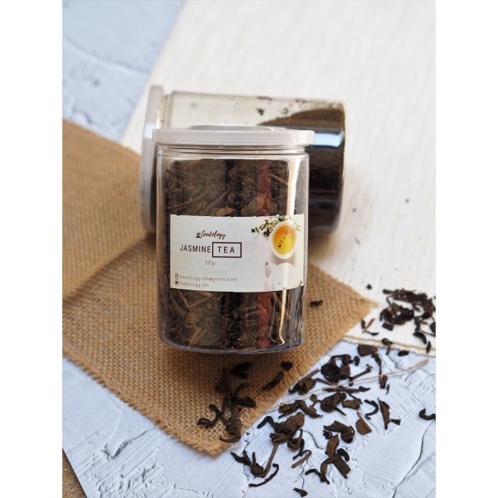 

Daun Teh Melati Hijau 100gr (Toples) - Jasmine Green Tea Fox / Teh Hijau Aroma Melati